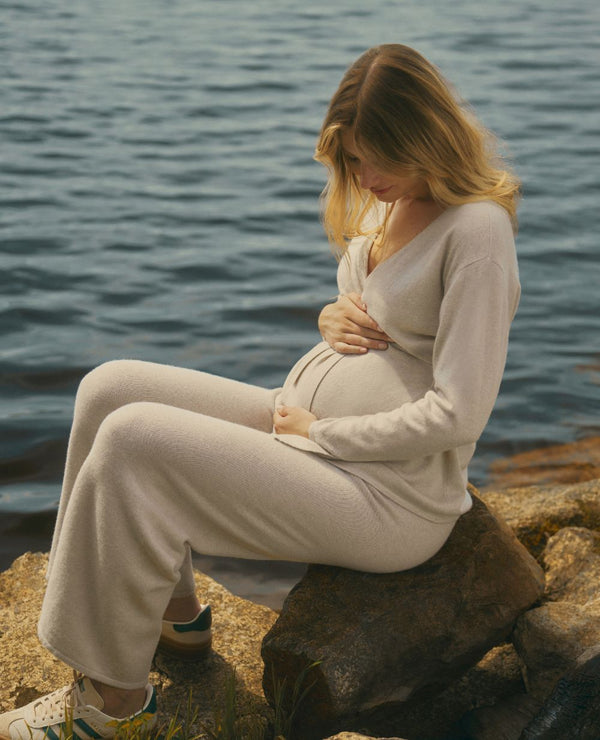 Pantalon de maternité cachemire Hills - Vanille Coton