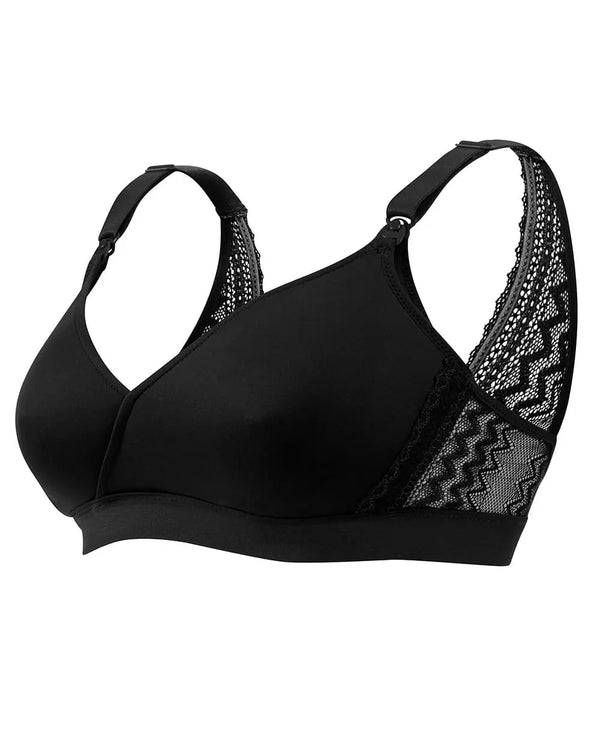 Soutien-gorge de grossesse et d'allaitement sans armature Serena - Vanille Coton