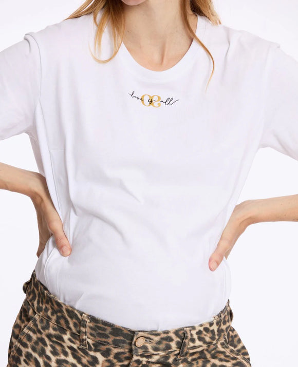 Tee-shirt de grossesse et d’allaitement Love - Vanille Coton