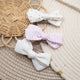 Trio de barrettes anti-glisse rose rayé - Vanille Coton
