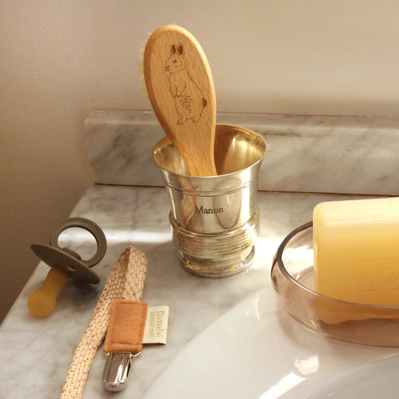 Brosse à cheveux bébé Lapin - Vanille Coton