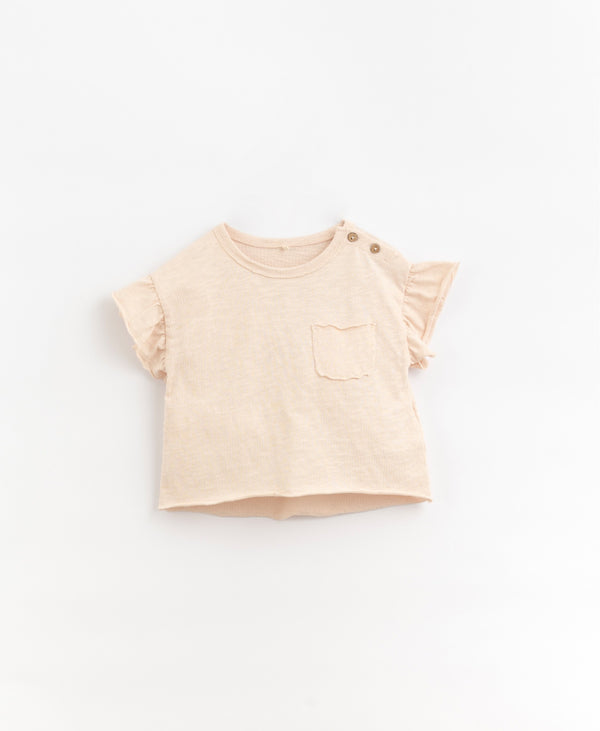 Tee-shirt manches courtes fille - Vanille Coton