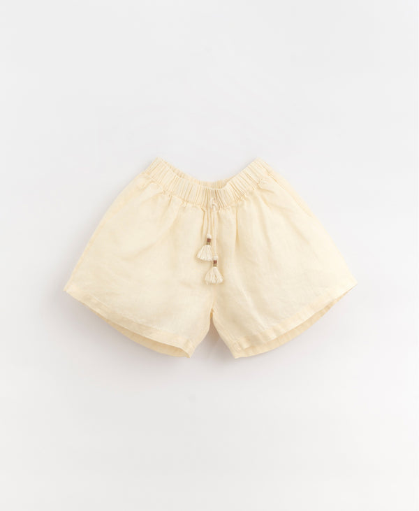 Short en lin fille - Vanille Coton