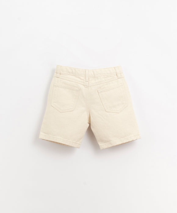Short en jean blanc garçon - Vanille Coton