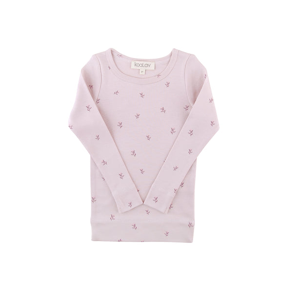 Pyjama 2 pièces jeune pousse rose clair - Vanille Coton