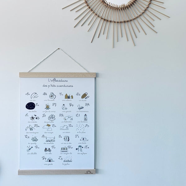 Affiche abécédaire des p'tits aventuriers - Vanille Coton