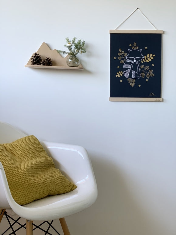 Affiche raton laveur - Vanille Coton