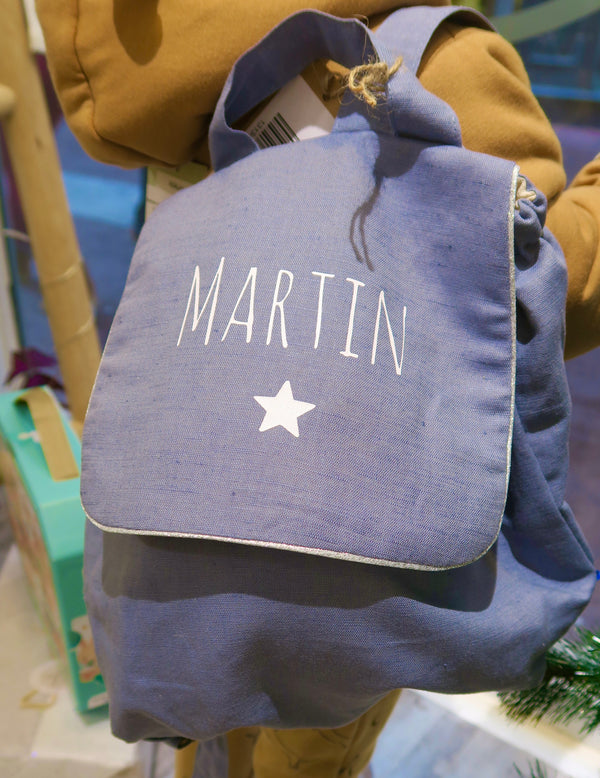 Sac à dos bleu - Vanille Coton