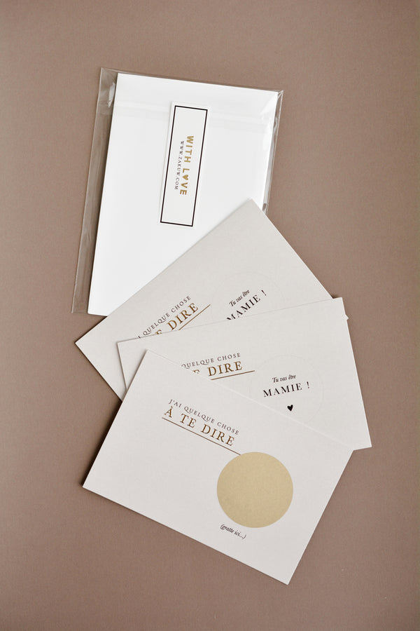 Cartes à gratter Marraine/Parrain - Vanille Coton