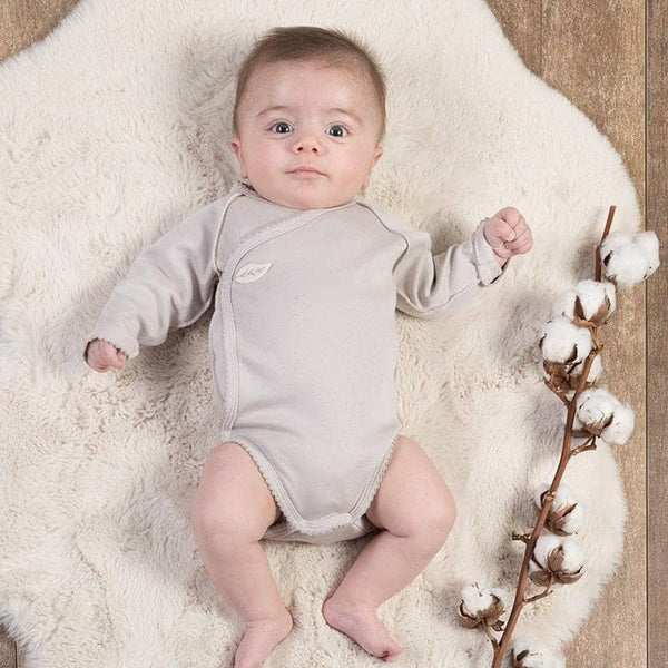 Body coton BIO Interlock taupe - Vanille Coton
