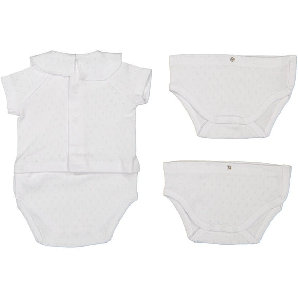 Body ajouré bas amovible - Vanille Coton