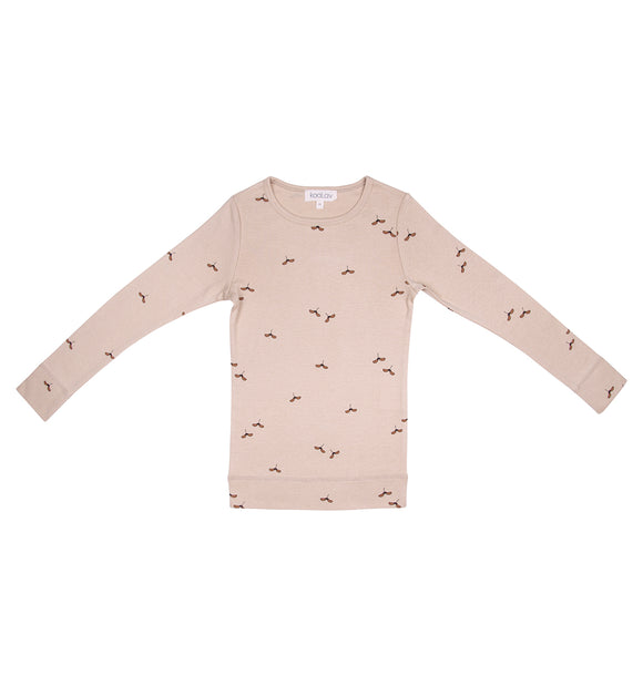 Pyjama 2 pièces érable beige - Vanille Coton