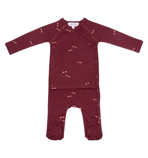 Pyjama érable grenat - Vanille Coton