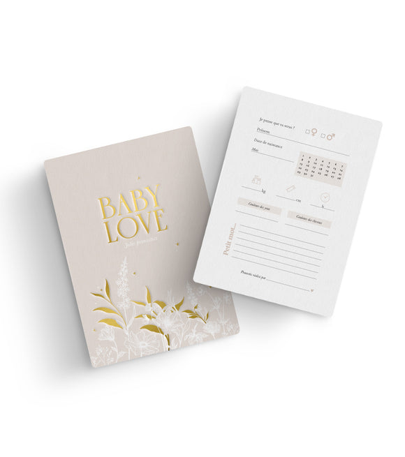 Cartes pronostics naissance - Vanille Coton