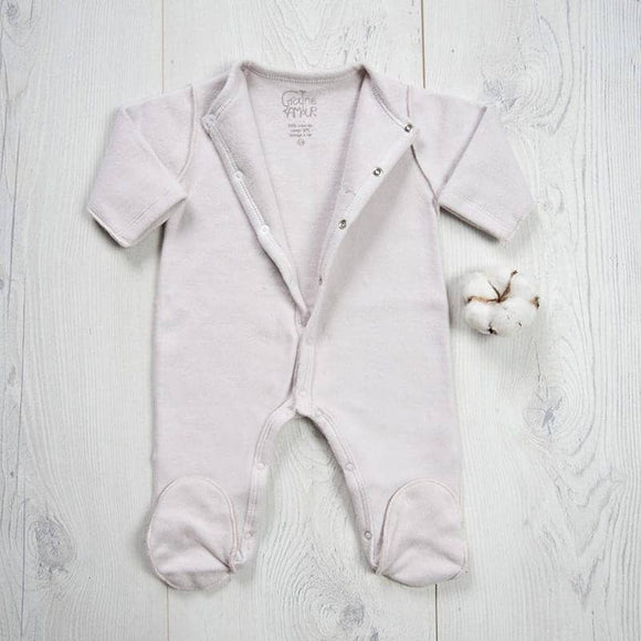 Pyjama polaire coton BIO taupe - Vanille Coton