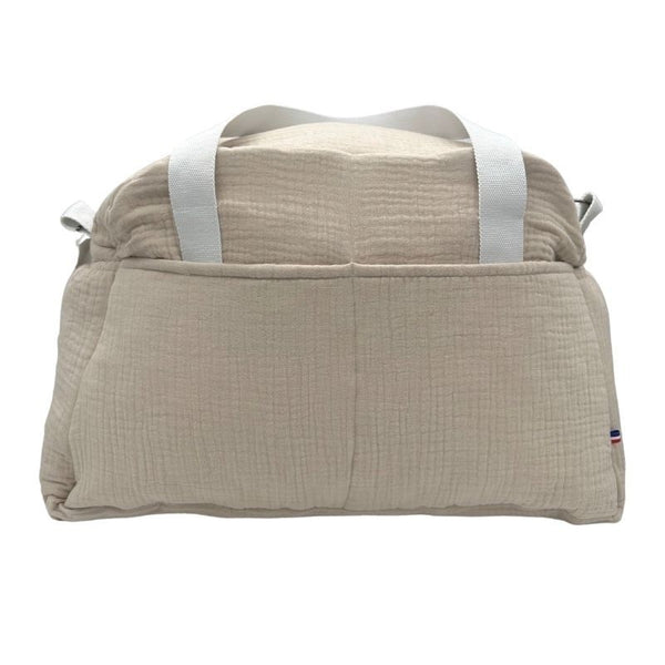 Sac à langer double gaze beige - Vanille Coton