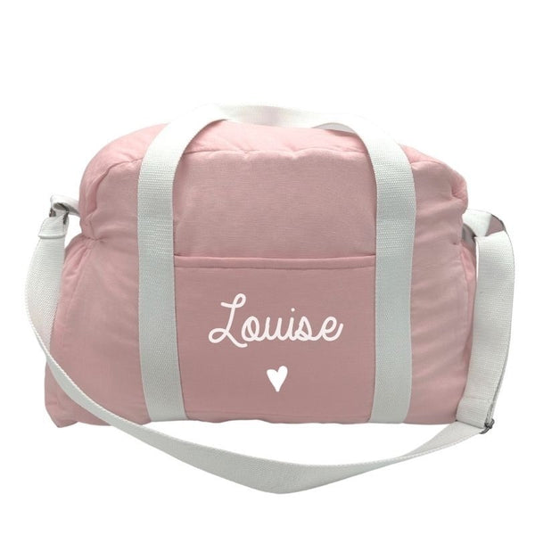 Sac à langer lin rose - Vanille Coton